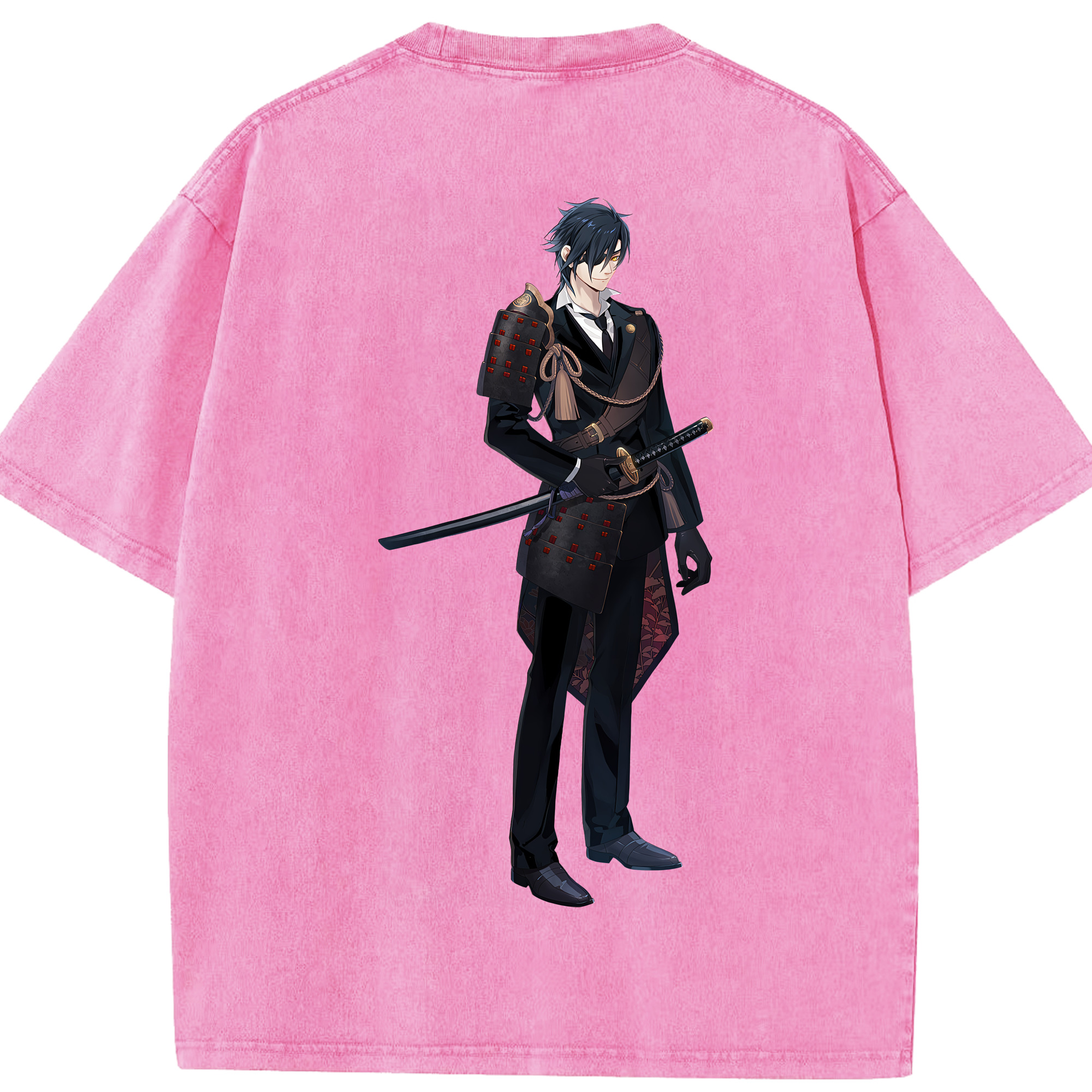 （画像用） 刀剣乱舞 Touken Ranbu 綿100% ヴィンテージ風 半袖Tシャツ（背面プリント）
